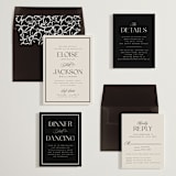 "Galleria" - Wedding Invitations in Onyx by Laura Hankins - Invitation Suite