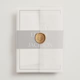 "Galleria" - Wedding Invitations in Onyx by Laura Hankins - Assembled with Vellum Wrap and Wax Seal