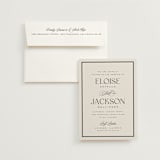"Galleria" - Wedding Invitations in Onyx by Laura Hankins - Invitation with Envelope