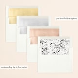 "Signature Style" - Wedding Invitations in Silk by Design Lotus - Envelope Liner Options