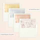 "Signature Style" - Wedding Invitations in Champagne by Design Lotus - Envelope Liner Options
