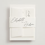 "Macaron" - Wedding Invitations in Snow by Nicoletta Savod - Assembled with Belly Band