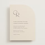 "Edge" - Wedding Invitations in Linen by Kelly Schmidt - Front