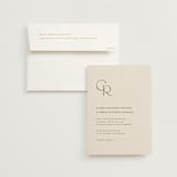 "Edge" - Wedding Invitations in Linen by Kelly Schmidt - Invitation with Envelope