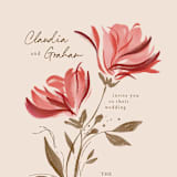 "Painterly Florals" - Wedding Invitations in Scarlet by Vivian Yiwing - Close-Up