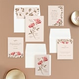 "Painterly Florals" - Wedding Invitations in Scarlet by Vivian Yiwing - Invitation Suite