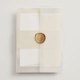 "Bloom" - Wedding Invitations in Caribbean Citrus by Morgan Kendall - Assembled with Vellum Wrap and Wax Seal