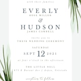"Botanical Frame" - Wedding Invitations in Fern by Kate Ahn - Close-Up