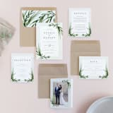 "Botanical Frame" - Wedding Invitations in Fern by Kate Ahn - Invitation Suite