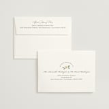 "Greenery crest" - Wedding Invitations in Sage by Sarah Knight - FREE Recipient Addressing