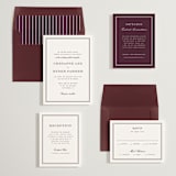 "Engraved names" - Wedding Invitations in Burgundy by Stacey Meacham - Invitation Suite