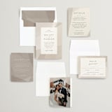 "Gossamer" - Wedding Invitations in Sandstone by Kate Ahn - Invitation Suite