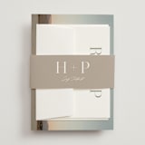 "Mystique" - Wedding Invitations in Linen by Ashley Rosenbaum - Assembled with Belly Band