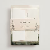 "Every Single Dawn With You" - Wedding Invitations in Forest by Petra Kern - Assembled with Belly Band