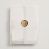 "Every Single Dawn With You" - Wedding Invitations in Forest by Petra Kern - Assembled with Vellum Wrap and Wax Seal