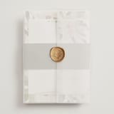 "petal toss" - Wedding Invitations in Cream by Angela Marzuki - Assembled with Vellum Wrap and Wax Seal