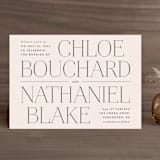 "Landscape" - Wedding Invitations in Champagne by Kelly Schmidt - Front