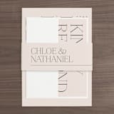 "Landscape" - Wedding Invitations in Champagne by Kelly Schmidt - Assembled