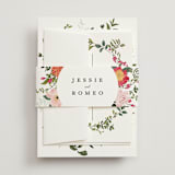 "Forest Flowers" - Wedding Invitations in Tropical by Susan Moyal - Assembled with Belly Band