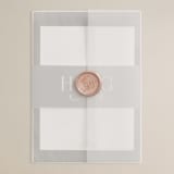 "And here we are" - Wedding Invitations in Marble by Lea Delaveris - Vellum Wrap with Wax Seal