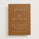"Modern Traditionalist" - Wedding Invitations in Butterscotch by Morgan Kendall - Front