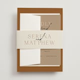"Modern Traditionalist" - Wedding Invitations in Butterscotch by Morgan Kendall - Assembled with Belly Band