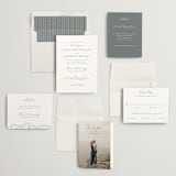 "Mountainview" - Wedding Invitations in Pewter by Sarah Brown - Invitation Suite