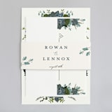 "Echeveria" - Wedding Invitations in Prussian Blue by Susan Moyal - Assembled