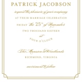 "Luxe Border" - Wedding Invitations in Gold by Sarah Brown - Close-Up