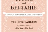"Grand Flourish" - Wedding Invitations in Blush by Bonjour Paper - Detail