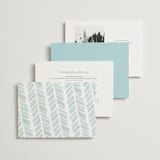 "Arrow Head" - Wedding Invitations in Sky by Erin Hodges - Back of Card Options