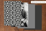"Jacquard" - Wedding Invitations in Ebony by Laura Hankins - Back of Card Options