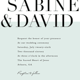 "So Fresh" - Wedding Invitations in Mint by Stacey Meacham - Close-Up