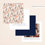 "Wildflower Crest" - Wedding Invitations in Navy by Alethea and Ruth - Back of Card