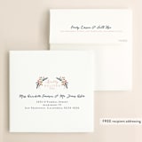 "Wildflower Crest" - Wedding Invitations in Navy by Alethea and Ruth - FREE Recipient Addressing