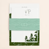 "Mountain View" - Wedding Invitations in Pine Green by Ariel Rutland - Assembled
