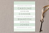 "Read Between the Lines" - Wedding Invitations in Ombre Mint by Lauren Chism - Front