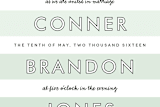 "Read Between the Lines" - Wedding Invitations in Ombre Mint by Lauren Chism - Close-Up