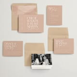 "Overlap" - Wedding Invitations in Terracotta by Kelly Schmidt - Invitation Suite