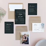 "Peaceful Garden" - Wedding Invitations in Deep Sea by Jill Means - Invitation Suite