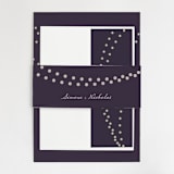 "Midnight Vineyard" - Wedding Invitations in Deep Eggplant by Design Lotus - Assembled