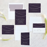 "Midnight Vineyard" - Wedding Invitations in Deep Eggplant by Design Lotus - Invitation Suite