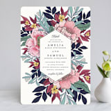 "Vintage Boughs" - Wedding Invitations in Merlot by Grace Kreinbrink - Front