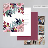 "Vintage Boughs" - Wedding Invitations in Merlot by Grace Kreinbrink - Back of Card