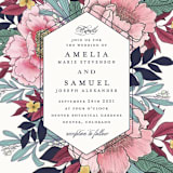 "Vintage Boughs" - Wedding Invitations in Merlot by Grace Kreinbrink - Close-Up