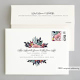 "Vintage Boughs" - Wedding Invitations in Merlot by Grace Kreinbrink - FREE Recipient Addressing