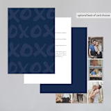 "Brushed Love" - Wedding Invitations in Night Navy by Lisa Guerrero - Back of Card