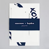 "Brushed Love" - Wedding Invitations in Night Navy by Lisa Guerrero - Assembled