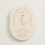 "Floral Type Arch" - Wedding Invitations in Cream by Baumbirdy - Front