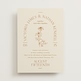 "Floral Type Arch" - Wedding Invitations in Cream by Baumbirdy - Front